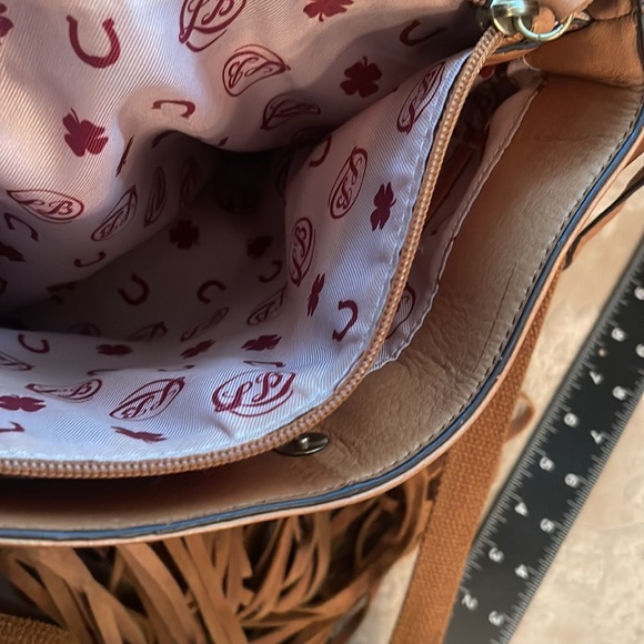 Sold - Leather Lucky Brand Crossbody with Fringe. - Picture 7 of 10